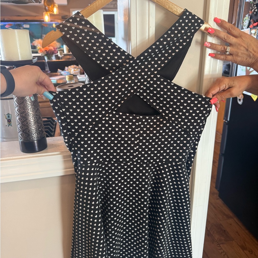 Candie's Black and White Halter Sundress - Picture 4 of 6
